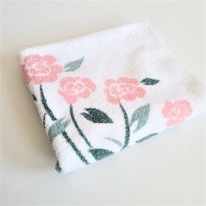 Vintage Cotton Towel with Floral Design.